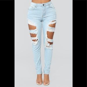 Brand New Distressed Boyfriend Jeans